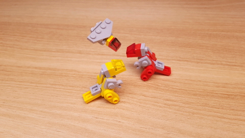 Micro LEGO brick T-Rex combiners transformer mech - Mini Kaiser 1 - transformation,transformer,LEGO transformer
