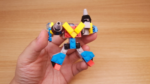 Micro LEGO brick combiner transformer mech - Captain NJ 2 - transformation,transformer,LEGO transformer