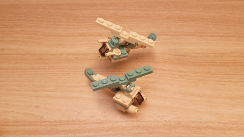 Micro LEGO brick helicopter combiner mech - Dual Chopper 1 - transformation,transformer,LEGO transformer