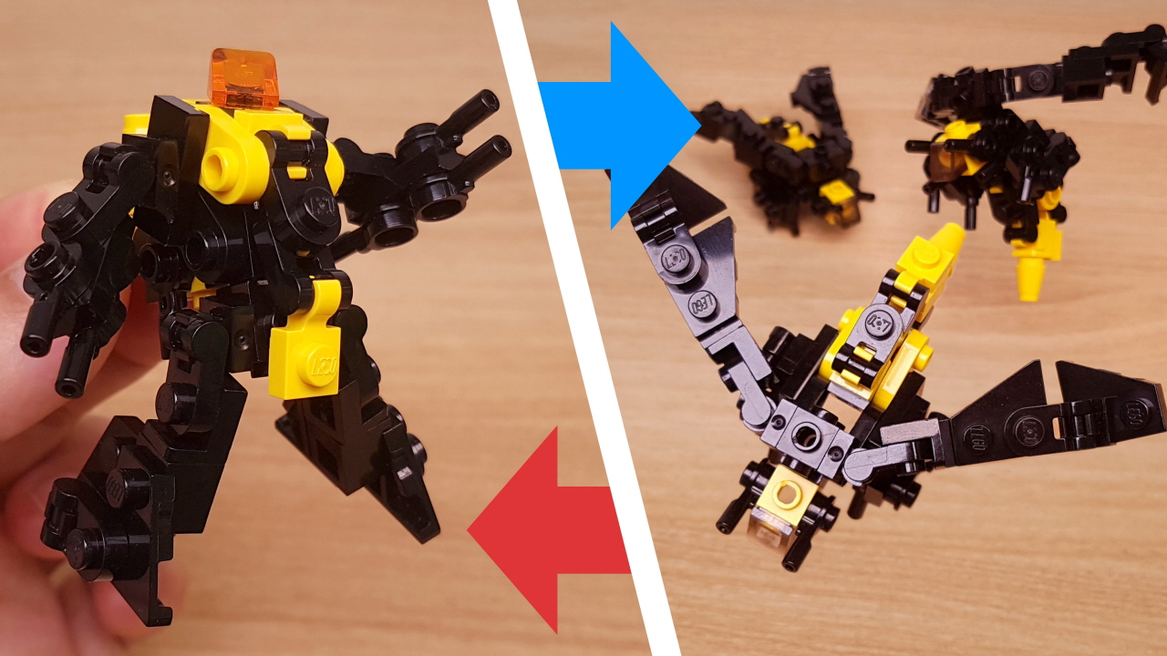 Micro LEGO brick hornet / bee transformer mech - Death Hornet
 0 - transformation,transformer,LEGO transformer