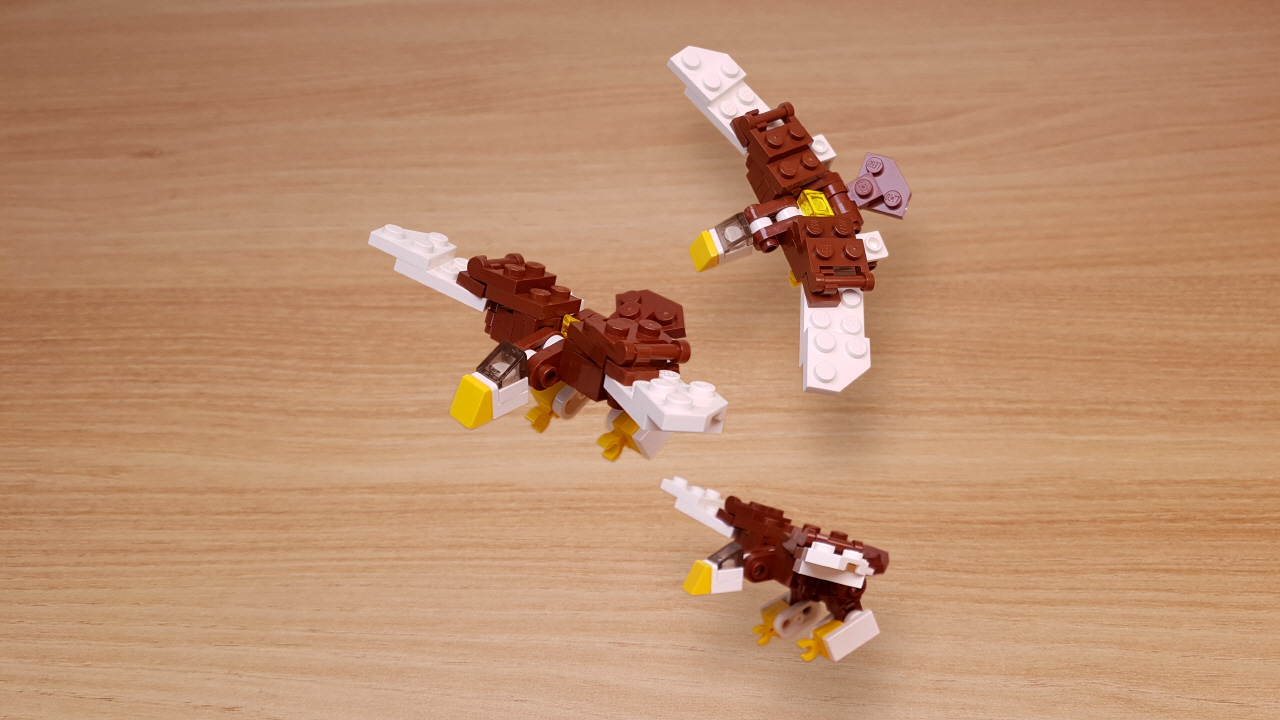 Micro LEGO brick eagle transformer mech - Eagle Fighter (similar to SilverBolt)
 2 - transformation,transformer,LEGO transformer