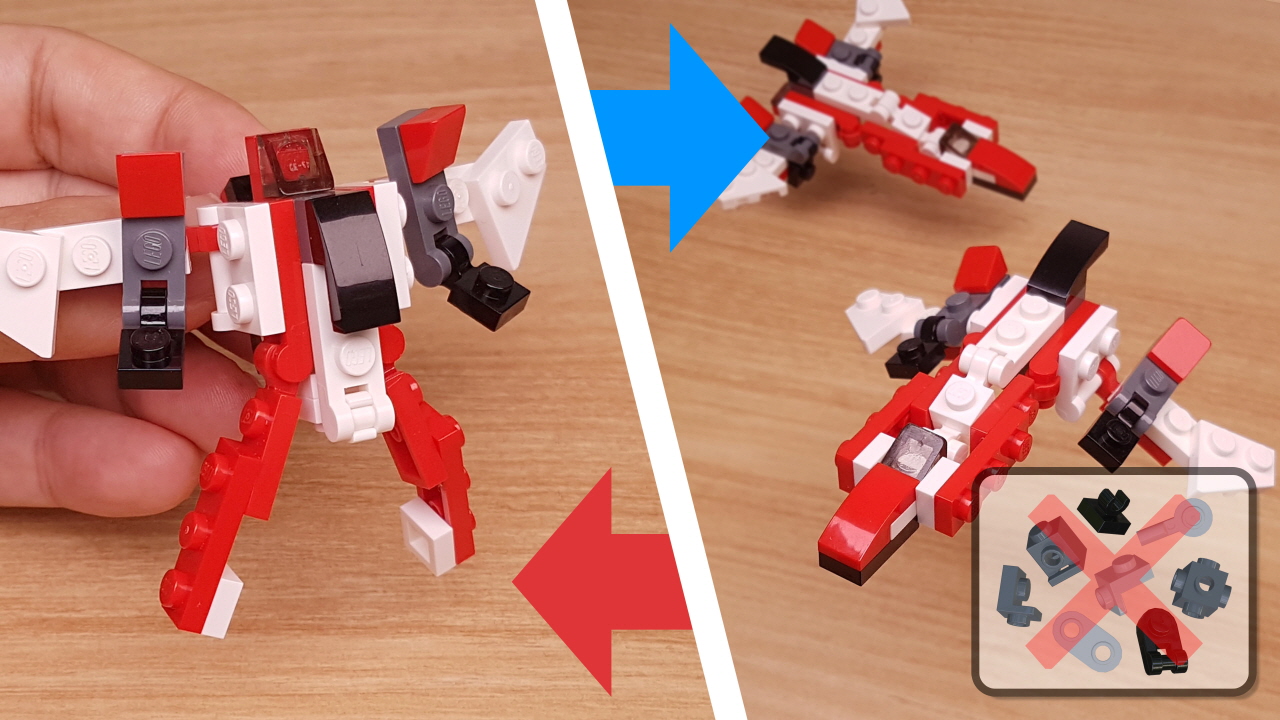 Micro LEGO brick fighterjet transformer mech - Thunder Jet
 0 - transformation,transformer,LEGO transformer