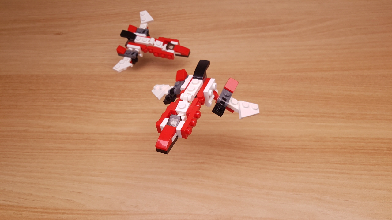 Micro LEGO brick fighterjet transformer mech - Thunder Jet
 2 - transformation,transformer,LEGO transformer