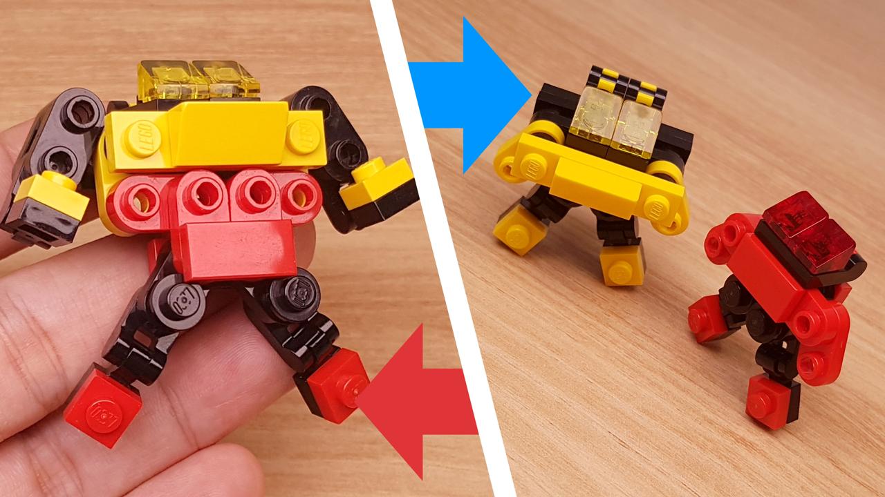 Micro LEGO brick robot transformer mech - Updown Boys
 0 - transformation,transformer,LEGO transformer