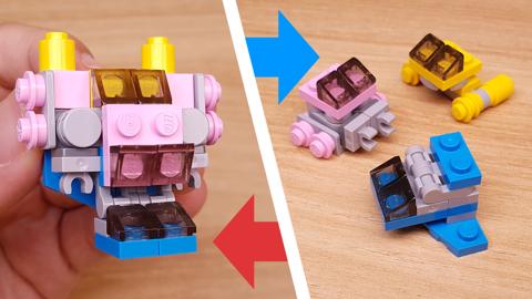 Micro LEGO brick combiner transformer mech - Rescue Power 3 - transformation,transformer,LEGO transformer