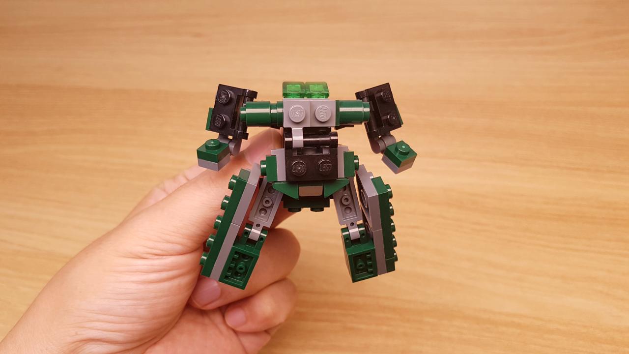 Micro LEGO brick tank transformer mech - Armored Steel (similar to Brawl)
 1 - transformation,transformer,LEGO transformer