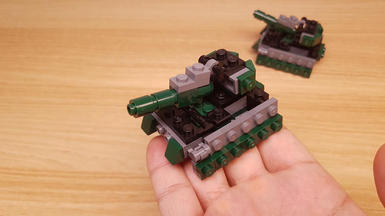 Micro LEGO brick tank transformer mech - Armored Steel (similar to Brawl)
 4 - transformation,transformer,LEGO transformer