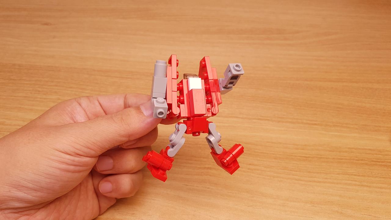 Micro LEGO brick fighter jet transformer mech - Red Sky (similar to PowerGlide)
 1 - transformation,transformer,LEGO transformer