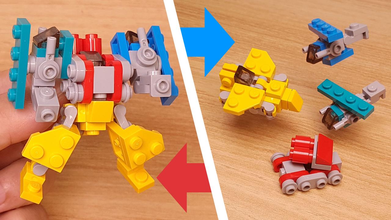 Micro LEGO brick combiner transformer mech - Warbot
 0 - transformation,transformer,LEGO transformer