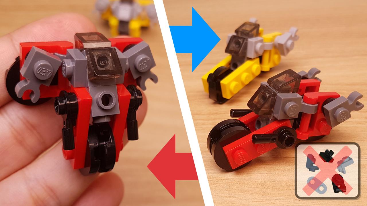 Micro LEGO brick transformer mech - Bikey V2
 0 - transformation,transformer,LEGO transformer