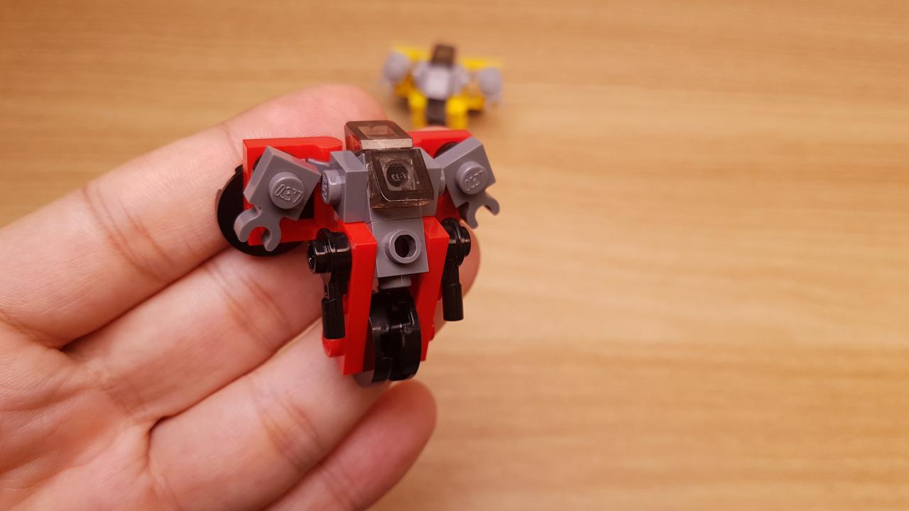 Micro LEGO brick transformer mech - Bikey V2
 1 - transformation,transformer,LEGO transformer