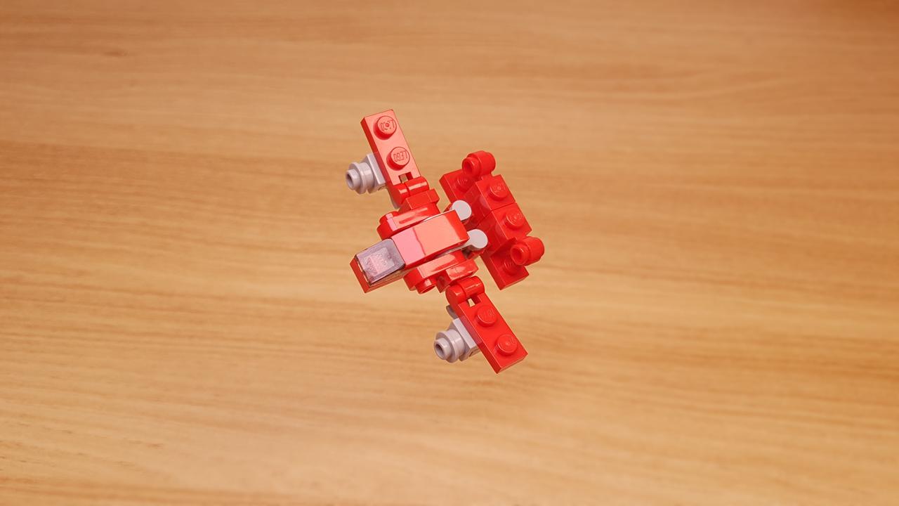 Micro LEGO brick Fighter Jet transformer mech - Red Sky mini
 2 - transformation,transformer,LEGO transformer
