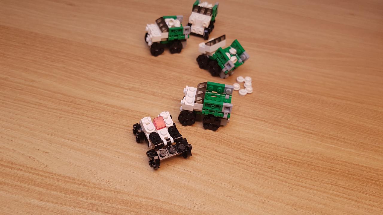 쓰레기차와 경찰차, 2대의 자동차가 합체하는 투봇! 2 - 변신,변신로봇,레고변신로봇