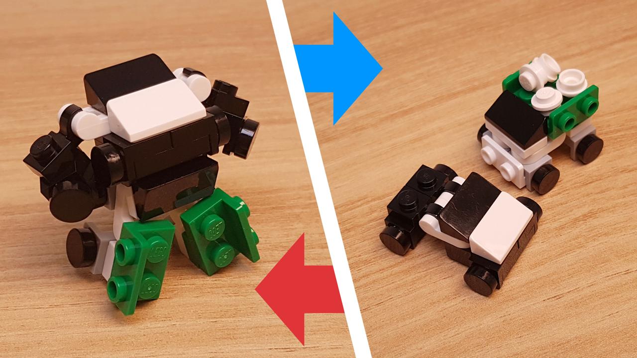 쓰레기차와 경찰차, 2대의 자동차가 합체하는 투봇의 미니버젼! 투봇미니! 0 - 변신,변신로봇,레고변신로봇