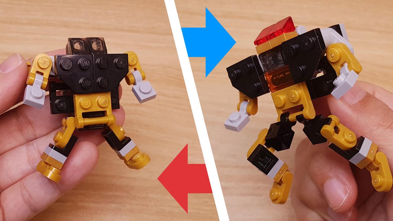 Micro LEGO brick transformer mech - Power Guard
 0 - transformation,transformer,LEGO transformer
