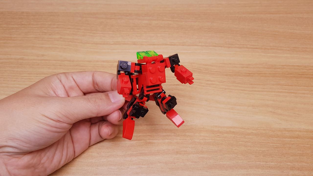 Micro LEGO brick transformer mech - Red Scorpion (Ver.2 for combining)
 1 - transformation,transformer,LEGO transformer