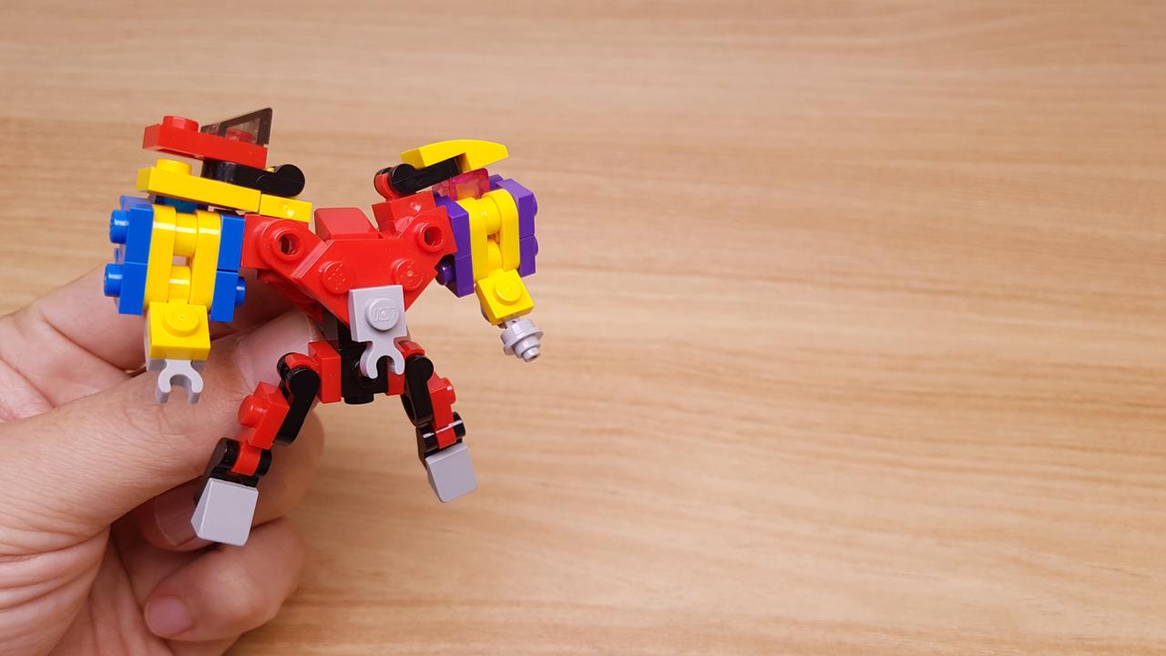 Micro LEGO brick dinosaurs combiner transformer mech - Dino Combo
 3 - transformation,transformer,LEGO transformer