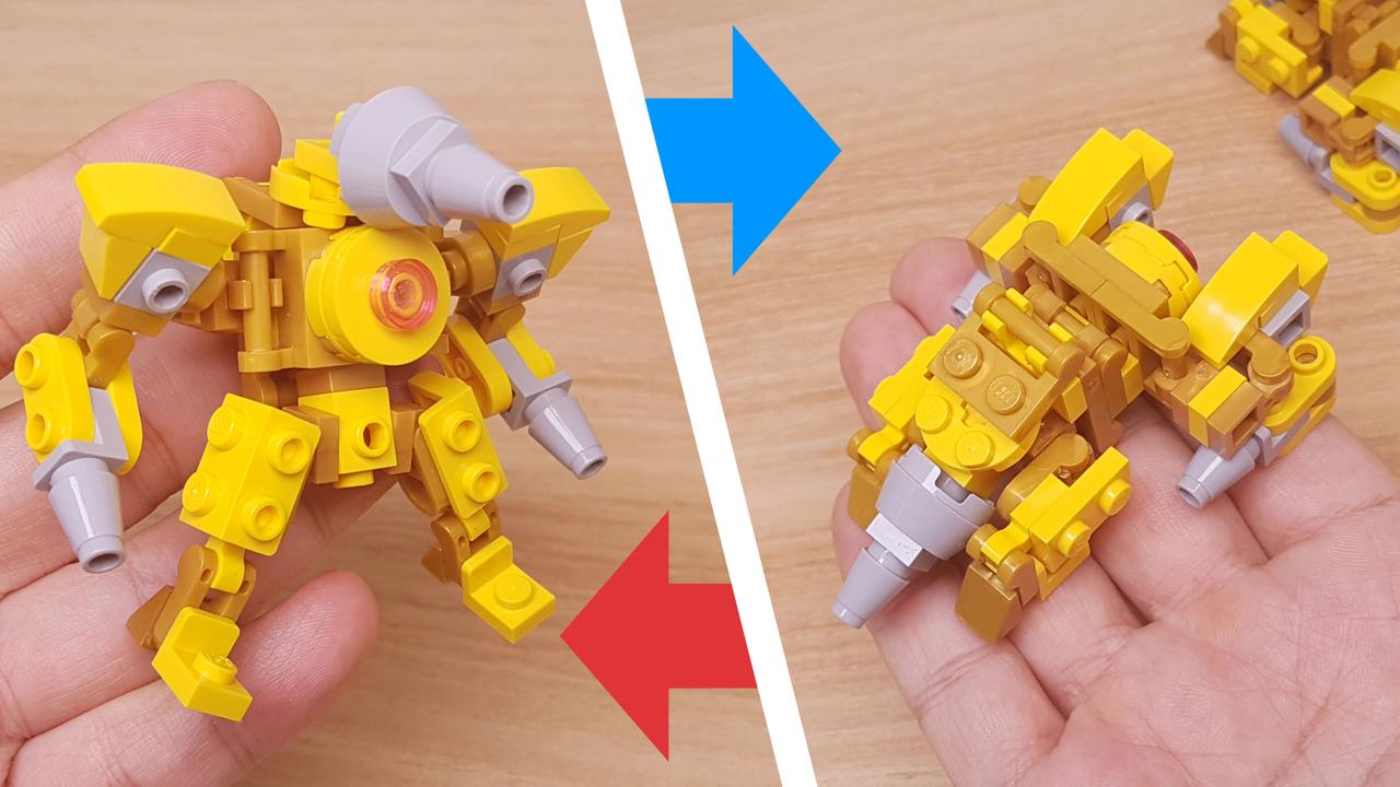 Micro LEGO brick drill tank transformer mech - Drill Head
 0 - transformation,transformer,LEGO transformer