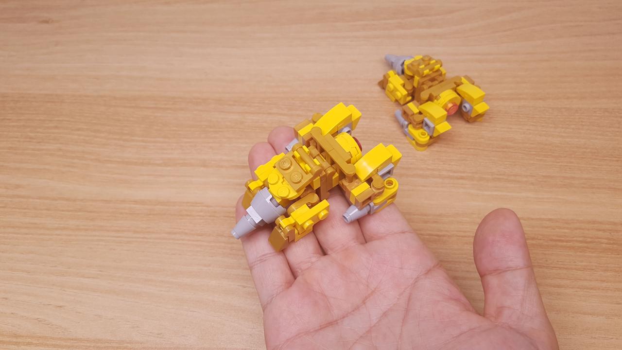 Micro LEGO brick drill tank transformer mech - Drill Head
 2 - transformation,transformer,LEGO transformer