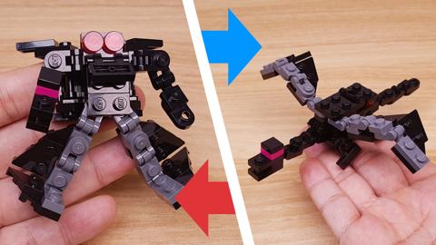Micro LEGO brick dragon transformer mech - Draky
 3 - transformation,transformer,LEGO transformer