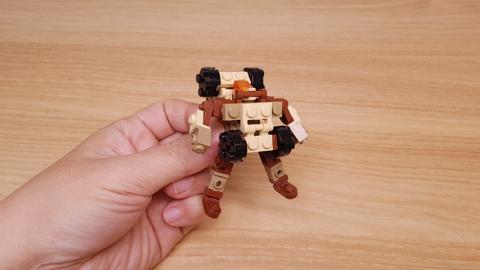 Micro LEGO brick SWAT team vehicle transformer mech - ATV man
 2 - transformation,transformer,LEGO transformer