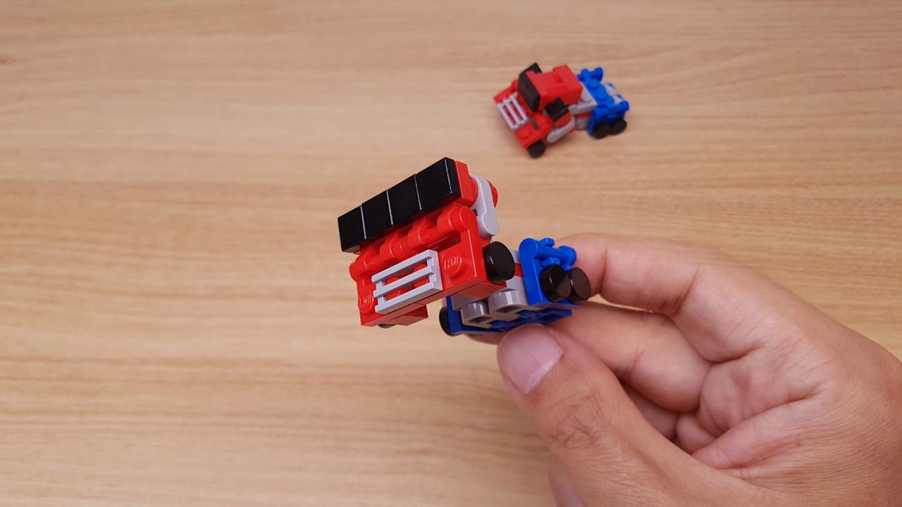 빨간색, 파란색의 트레일러 트럭 변신로봇! - 점보트럭 2 - 변신,변신로봇,레고변신로봇