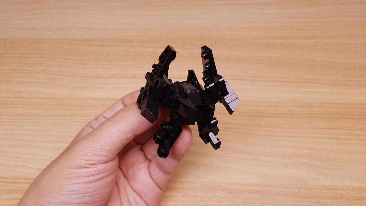 Micro LEGO brick bat fighter jet transformer mech - Black Wing
 1 - transformation,transformer,LEGO transformer