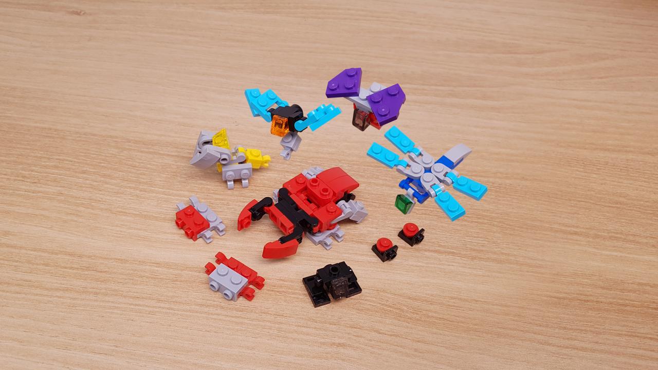 Micro LEGO brick insects combiner transformer mech - Insectron
 2 - transformation,transformer,LEGO transformer