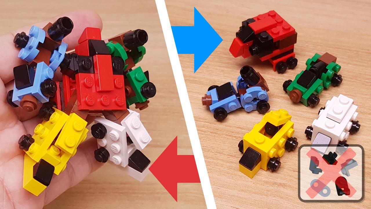 Micro LEGO brick combat vehicles transformer mech - Titan V
 0 - transformation,transformer,LEGO transformer