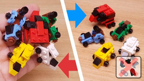 Micro LEGO brick combat vehicles transformer mech - Titan V
 3 - transformation,transformer,LEGO transformer