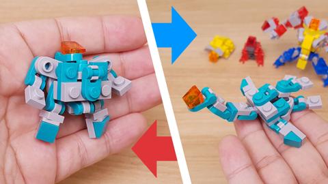 BrickMecha's first Plesiosaurus Emerges! Big but tiny - Meet Pli!
 3 - transformation,transformer,LEGO transformer