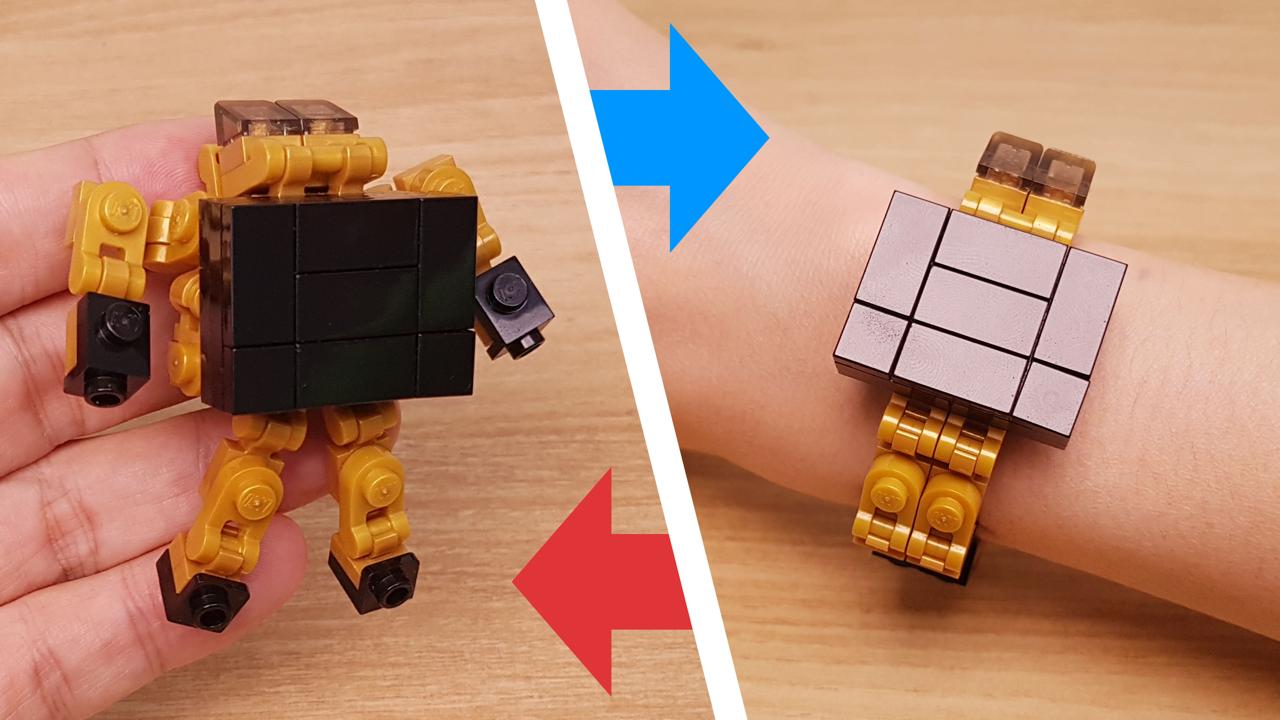 If you have a thin wrist, you can actually wear it! Watch transformer - Golden Watch!
 0 - трансформация, трансформатор, трансформатор LEGO