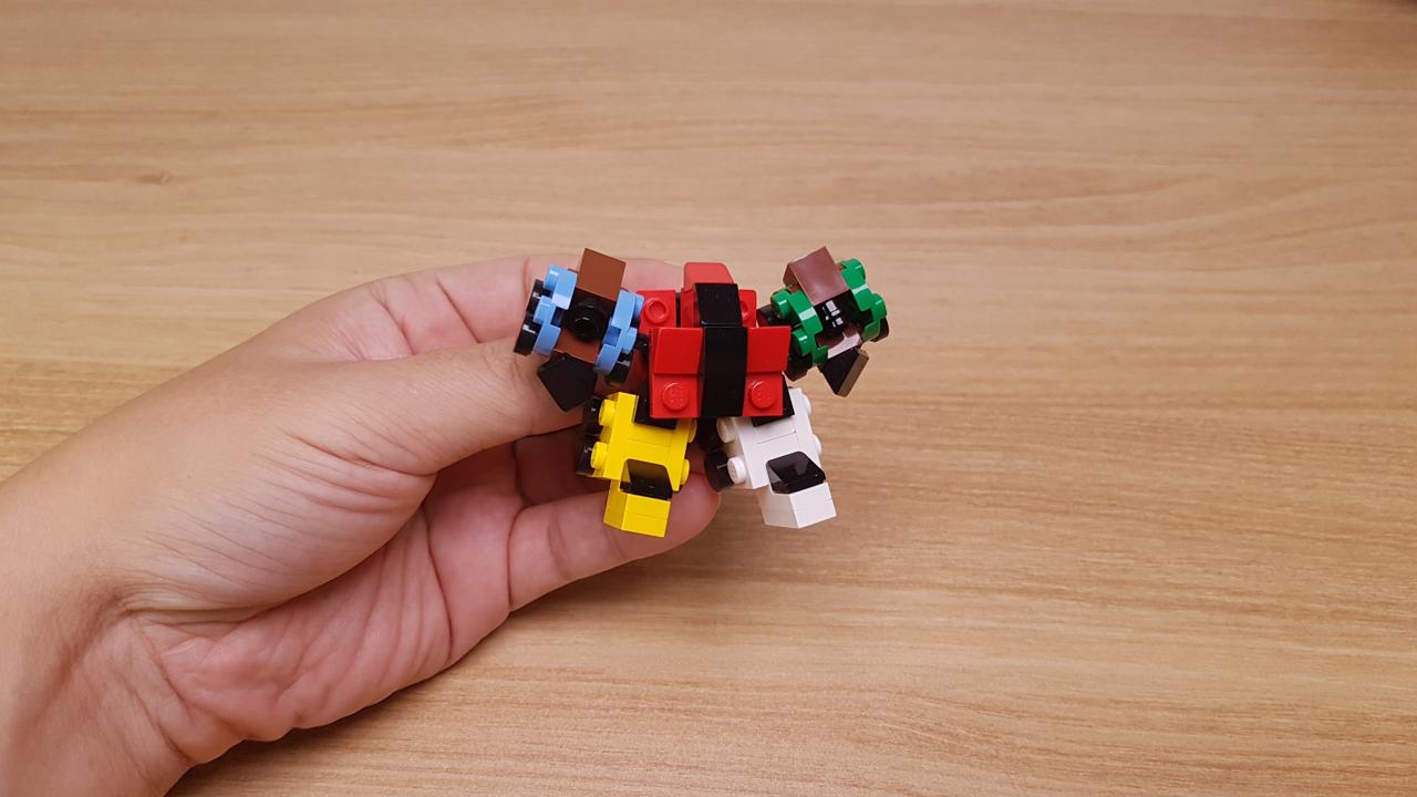 16 fewer bricks! easy parts LEGO brick combiner robot!- Titan V mini  