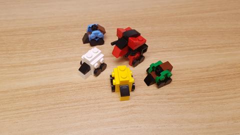 16 fewer bricks! easy parts LEGO brick combiner robot!- Titan V mini  