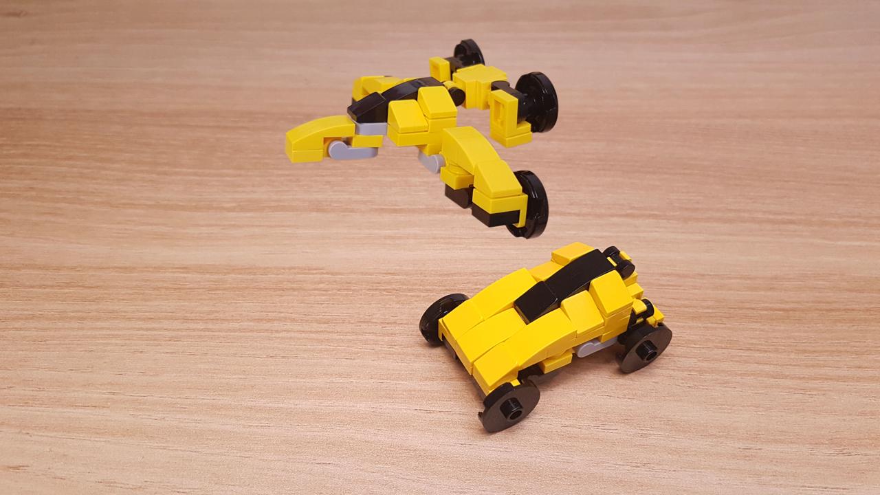 Transforming Robot with a Belly: Turns into a Cool Car and Plane! - Black LIne
 2 - transformation,transformer,LEGO transformer