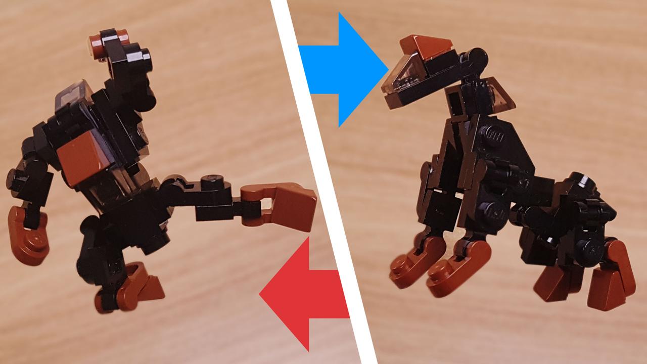 Only 36 brick parts: The Ultimate Doberman Transforming Robot - Hound Dog!
 0 - transformation,transformer,LEGO transformer