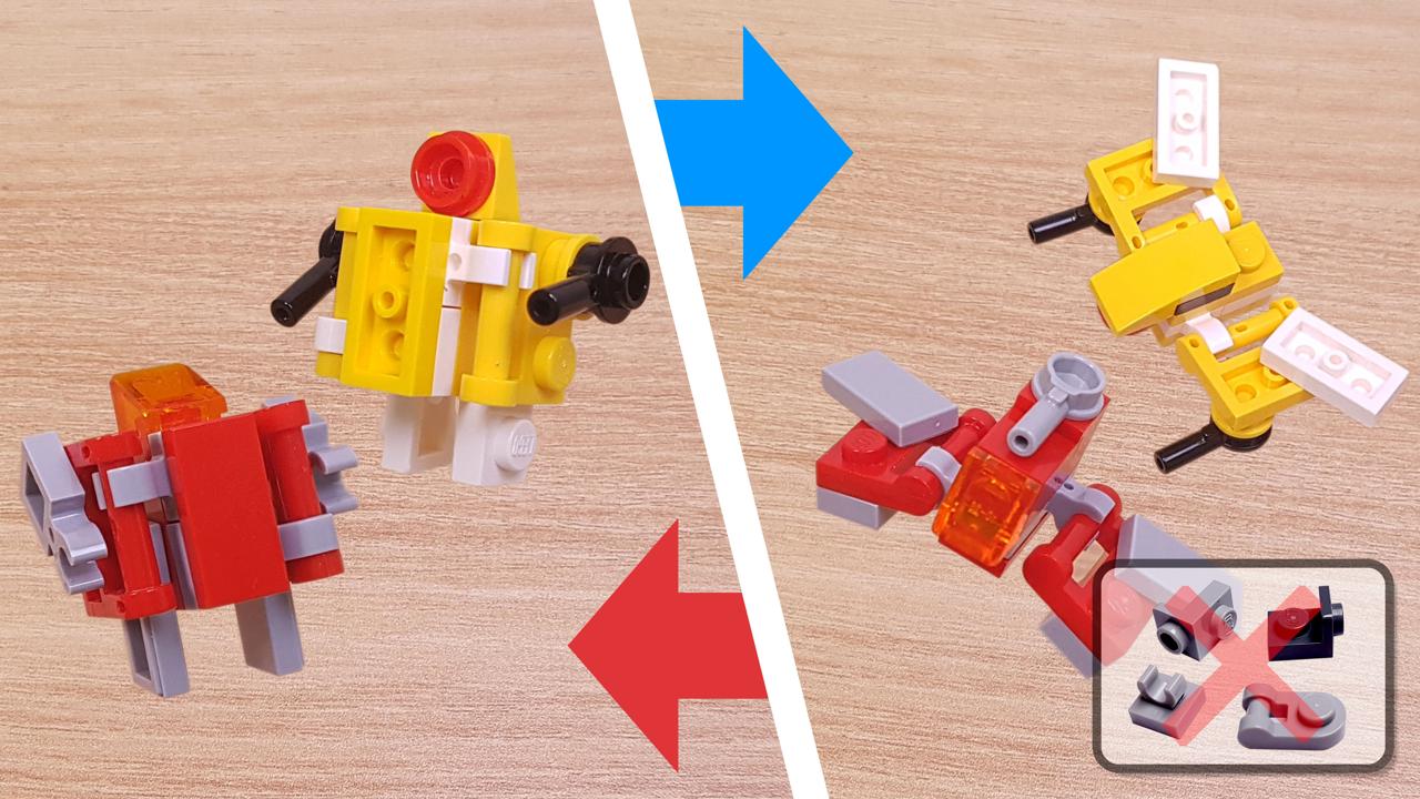 Transforming Robot with Just 12 Simple LEGO brick pieces?! - EZ305
 0 - transformation,transformer,LEGO transformer