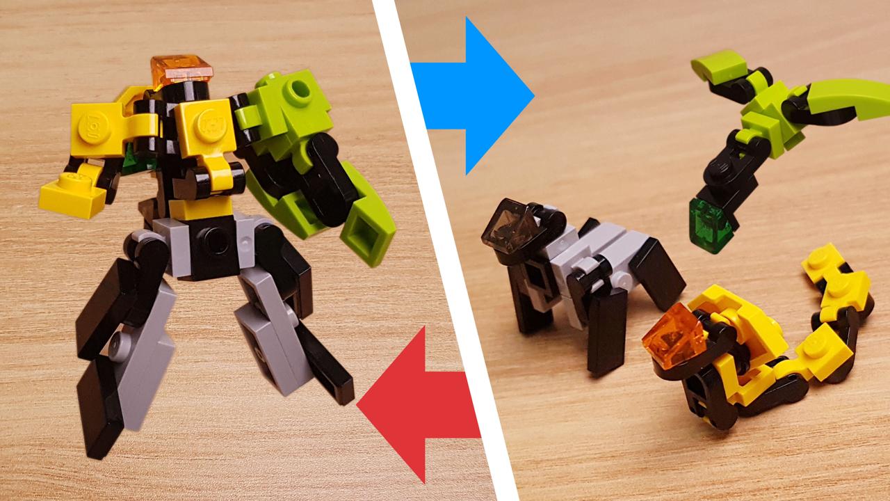 Micro LEGO brick animals combiner transformer mech - Wild Fang #LEGO #MOC #transformers
 0 - transformation,transformer,LEGO transformer