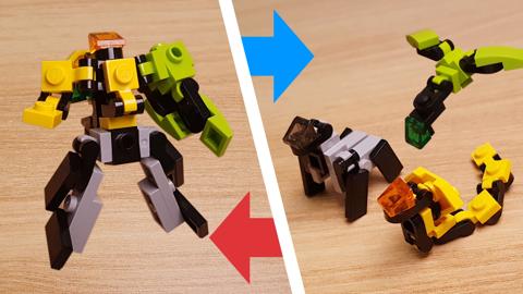 Micro LEGO brick animals combiner transformer mech - Wild Fang #LEGO #MOC #transformers
 3 - transformation,transformer,LEGO transformer