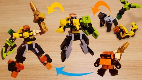 Micro LEGO brick animals combiner transformer mech - Wild Fang Omega #LEGO #MOC #transformers
 1 - transformation, transformateur, transformateur LEGO