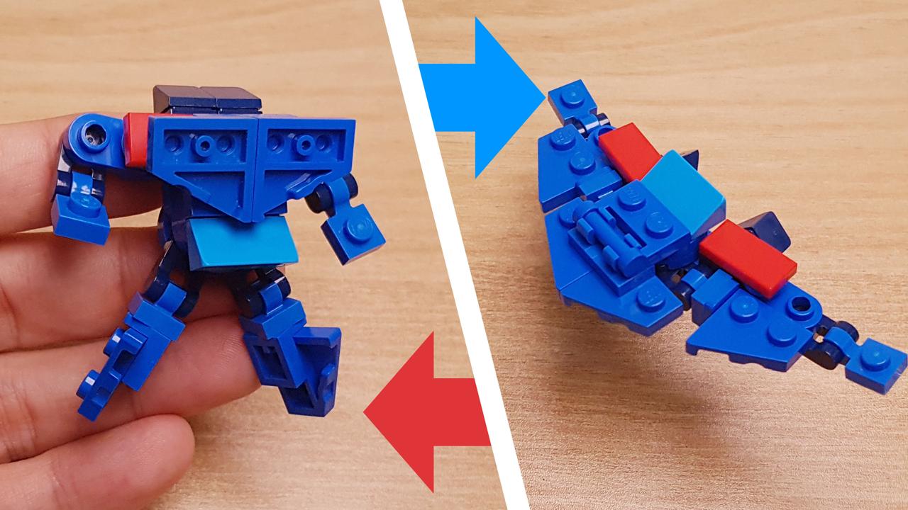 Micro LEGO brick stealth transformer mech - Speed-V
 0 - transformation,transformer,LEGO transformer