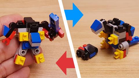 Mini LEGO brick Car & Dino combiner robot Rex-King mini! #LEGO #MOC #レゴ #レゴ変形ロボ #レゴ作り方 #레고변신로봇
 3 - transformation,transformer,LEGO transformer
