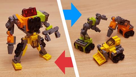 Mini LEGO brick construction machines combiner transformer robot Steel Titan! #LEGO #MOC #レゴ #レゴ変形ロボ #レゴ作り方 #레고변신로봇
 6 - transformation,transformer,LEGO transformer