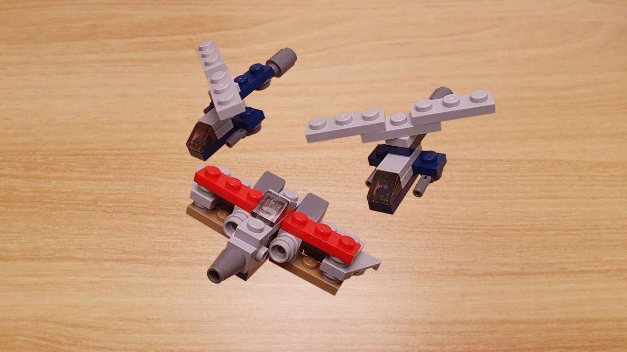 Mini LEGO brick a jet fighter and two helicopters combiner transformer robot Steel Titan! #LEGO #MOC #レゴ #レゴ変形ロボ #レゴ作り方 #레고변신로봇
 2 - transformation,transformer,LEGO transformer