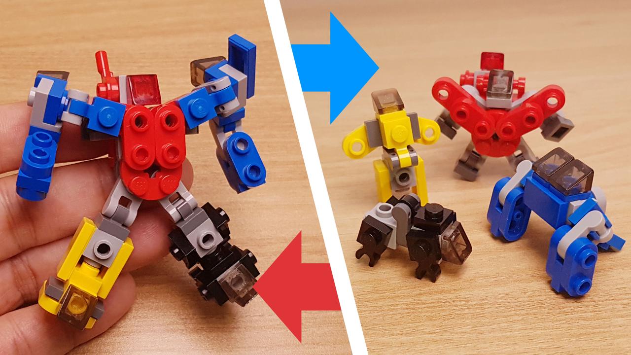 Mini LEGO brick combiner robot the mighty Titan Hunter! #LEGO #MOC #レゴ #レゴ変形ロボ #レゴ作り方 #레고변신로봇
 0 - 