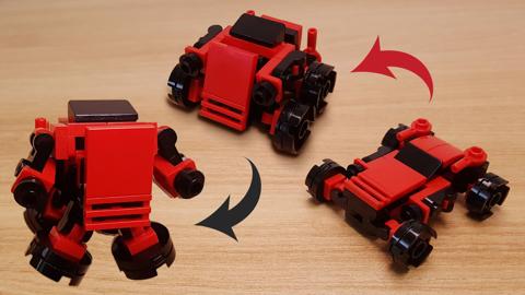 Mini LEGO brick sports car transformer robot - Red Blizzard! #LEGO #MOC #レゴ #レゴ変形ロボ #レゴ作り方 #레고변신로봇
 7 - transformation,transformer,LEGO transformer