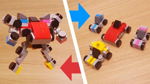 Mini LEGO brick 4 cute minicars combining transformer robot BitRider! #LEGO #MOC #レゴ #レゴ変形ロボ #レゴ作り方 #레고변신로봇
 9 - transformation,transformer,LEGO transformer