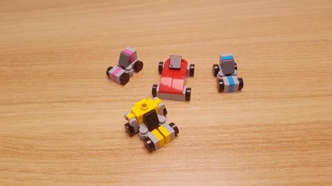 Mini LEGO brick 4 cute minicars combining transformer robot BitRider! #LEGO #MOC #レゴ #レゴ変形ロボ #レゴ作り方 #레고변신로봇
 2 - transformation,transformer,LEGO transformer
