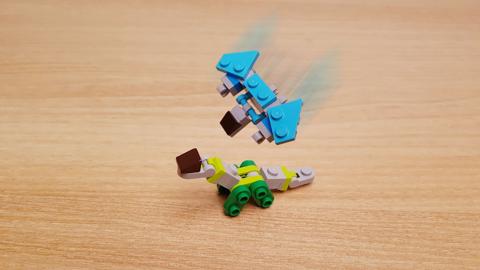Mini LEGO Brachiosaurus and Pteranodon combiner transformer robot Branodon! 1 - transformation,transformer,LEGO transformer