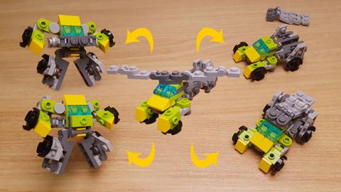Mini LEGO triple changer transformer robot Triple Mecha! 3 - transformation,transformer,LEGO transformer